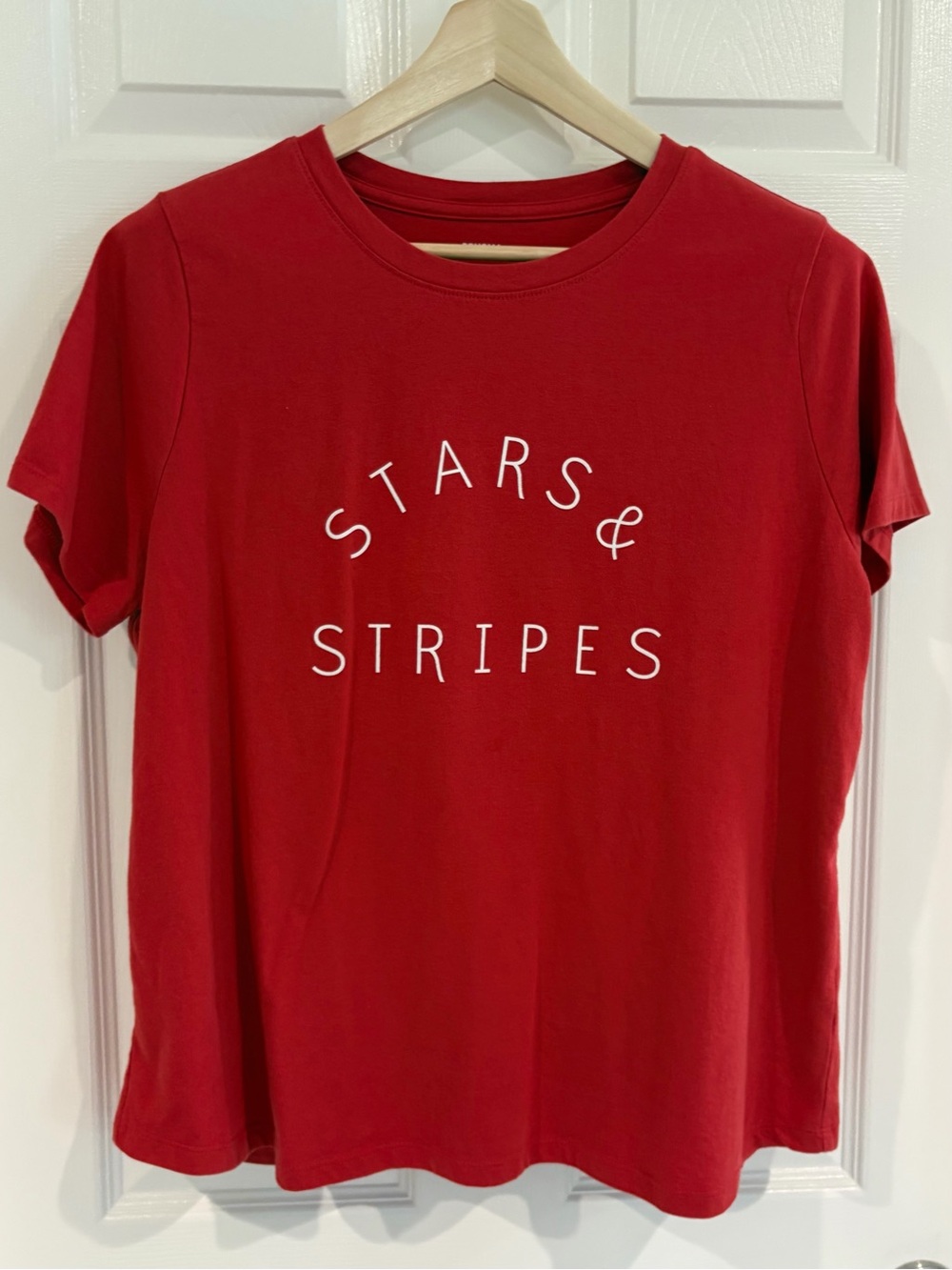 Sonoma Short Sleeve Red Graphic T-Shirt Tee Women XXL Casual Patriotic America
